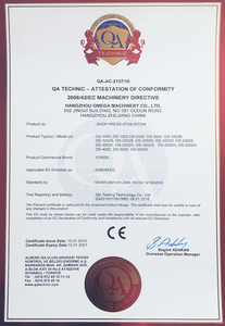 Shop Press CE certificate 