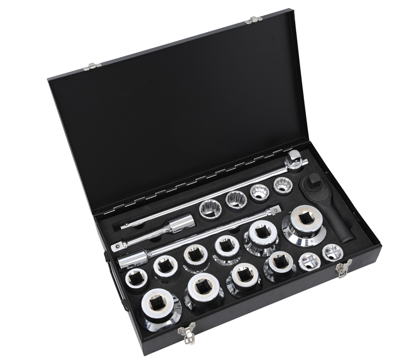 1" 21Pcs Heavy Duty Socket Wrench Sets (25mm series) from China