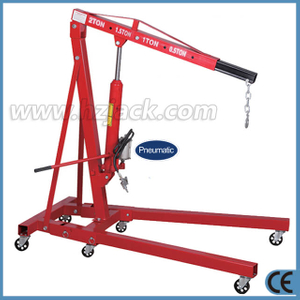 Pneumatic/hydraulic 2 ton folding Shop Crane 