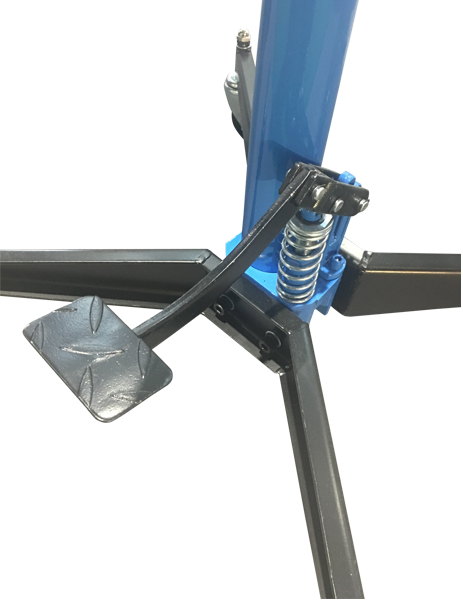 Single stage transmission jack with rubber saddle